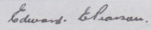 Revd Edward Edmund Pearson signature