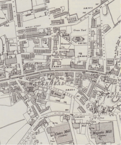 A map of Waterhead village in 1907.